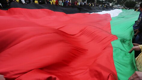 Didžiulė Palestinos vėliava