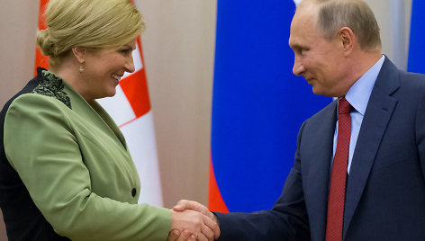 Kolinda Grabar-Kitarovič ir Vladimiras Putinas