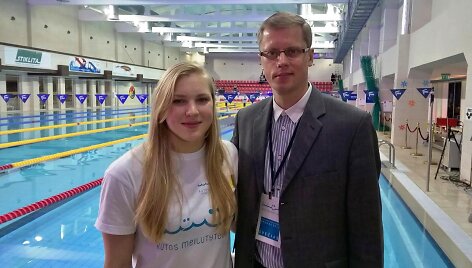 Rūta Meilutytė ir Kauno meras Andrius Kupčinskas