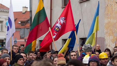 Užupio konstitucijos ukrainiečių kalba atidengimas 2014 m. vasarį