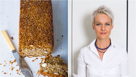 Nida Degutienė ir jos kepta duona be miltų