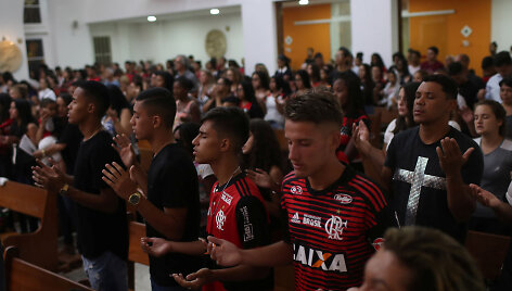 Pamaldos mirusiems jauniesiems &bdquo;Flamengo&ldquo; futbolininkams atminti