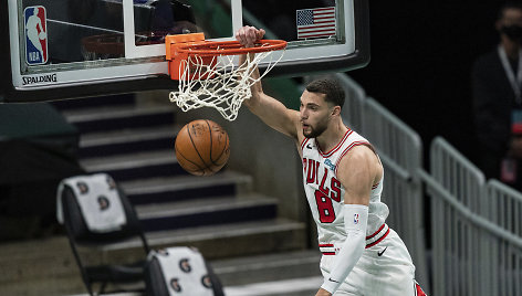 „Chicago Bulls“ – „Charlotte Hornets“ rungtynės: Zachas LaVine'as.