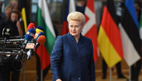 Dalia Grybauskaitė Europos Vadovų Taryboje Briuselyje