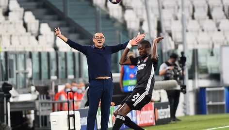 Maurizio Sarri treniruojamo Turino „Juventus“ žygį Čempionų lygoje sustabdė Liono „Olympique“.