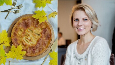 Dangira &Scaron;ima&scaron;iutė ir jos keptas obuolių pyragas