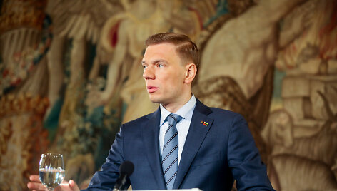 Mindaugas Puidokas BNS spaudos konferencijoje