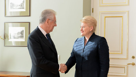 Dalia Grybauskaitė susitiko su buvusiu Italijos premjeru Mario Monti