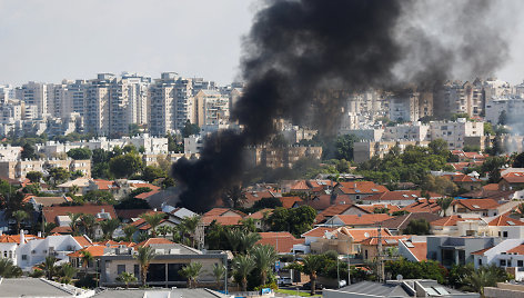 Iš Gazos ruožo į Izraelį paleistos raketos