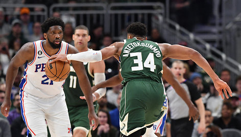 Giannis Antetokounmpo ir Joelis Embiidas