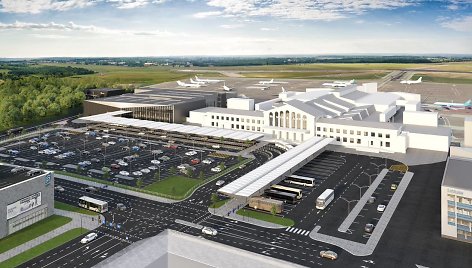 Vilniaus oro uosto Išvykimo terminalo vizualizacija