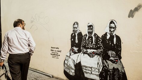 Estijos &bdquo;Banksy&ldquo; vadinamo menininko Edwardo von L&otilde;ngus kūrinys