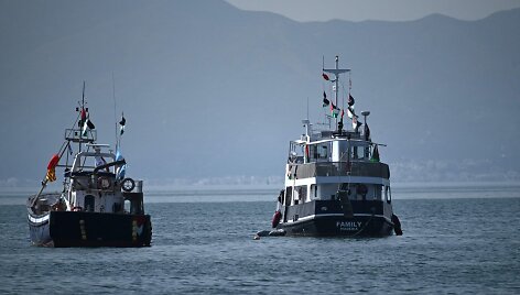 Flotilė / FETHI BELAID / AFP