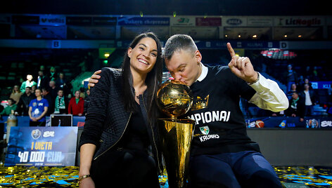&Scaron;arūnas Jasikevičius ir Anna Douka