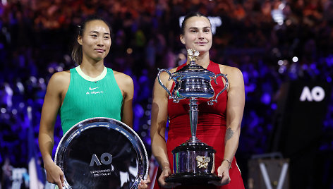 Qinwen Zheng ir Aryna Sabalenka