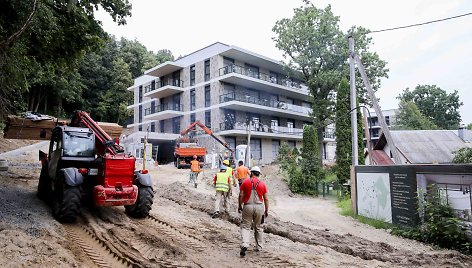 Statybos Vilniuje prie Neries K.Jelskio gatvėje