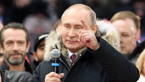 V.Putinas kreipėsi į dešimtis tūkstančių gerbėjų Maskvos Lužnikų stadione