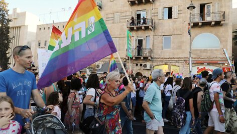 Jeruzalėje tūkstančiai žmonių dalyvavo homoseksualų parade