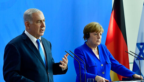 Angela Merkel Berlyne priėmė Benjaminą Netanyahu