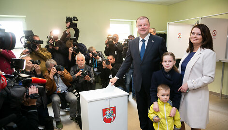 Saulius Skvernelis balsavo Prezidento rinkimuose