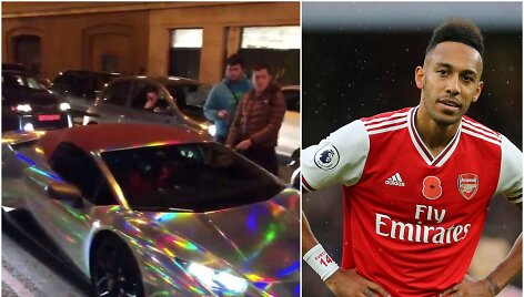 Pierre-Emerickas Aubameyangas mėgsta sportinius automobilius. Taip atrodė jo &bdquo;Lamborghini&ldquo; dar iki avarijos.