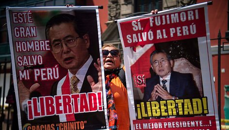 Alberto Fujimori &scaron;alininkai reikalauja jį i&scaron;laisvinti.