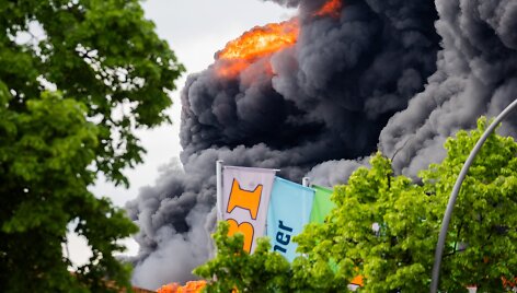 Gaisras Berlyno gamykloje
