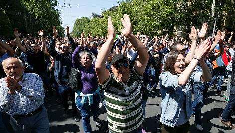 Armėnijoje atsinaujino protestai