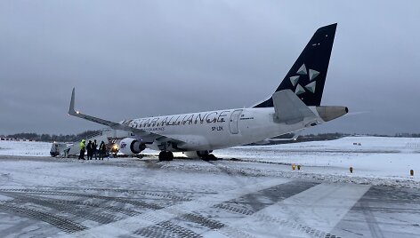Nuslydęs Lenkijos oro linijų &bdquo;LOT Polish Airlines&ldquo; lėktuvas