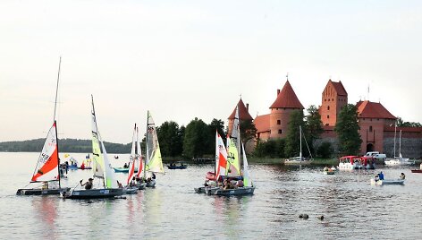 Trakų miesto &scaron;ventės akimirka