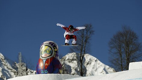 Treniruojasi Kanados snieglentininkė Jenna Blasman