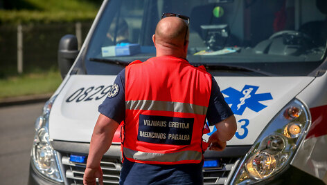 Oskaro MIla&scaron;iaus gatvėje apsivertė automobilis &bdquo;Peugeot&ldquo;