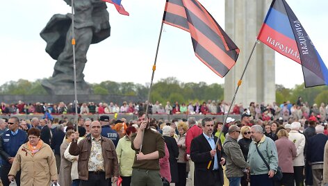 Prorusi&scaron;kas mitingas Latvijos sostinėje Rygoje