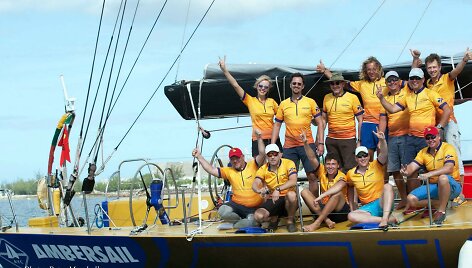 Jachta &bdquo;Ambersail&ldquo; startavo Karibų regatoje  2015 m. sausio 21 d. 