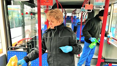 Klaipėdos autobusai papildomai dezinfekuojami