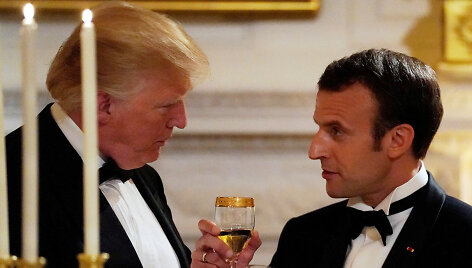 Donaldas Trumpas ir Emmanuelis Macronas