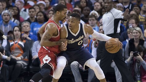 Derrickas Rose'as ir Russellas Westbrookas