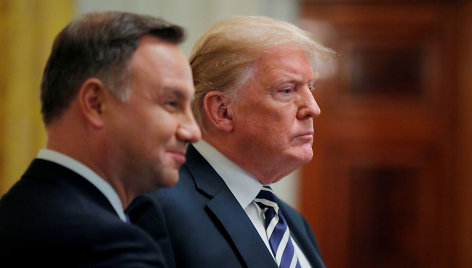 Andrzejus Duda ir Donaldas Trumpas