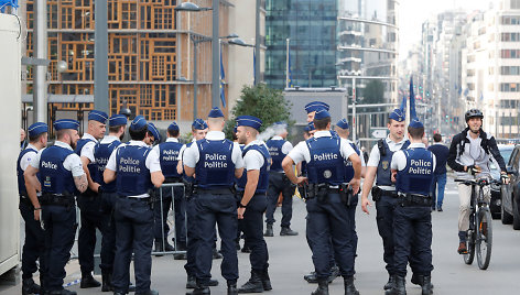 Policijos pareigūnai Briuselyje