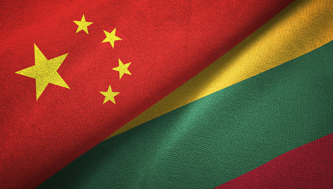 Kinijos ir Lietuvos vėliavos