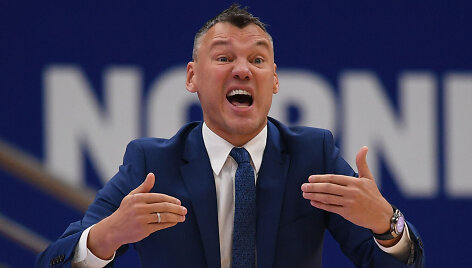 Eurolygos rungtynės tarp Maskvos CSKA &ndash; Kauno &bdquo;Žalgiris&ldquo;. &Scaron;arūnas Jasikevičius