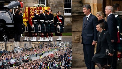 Elizabeth II karstas atgabentas į rūmus Škotijos sostinėje