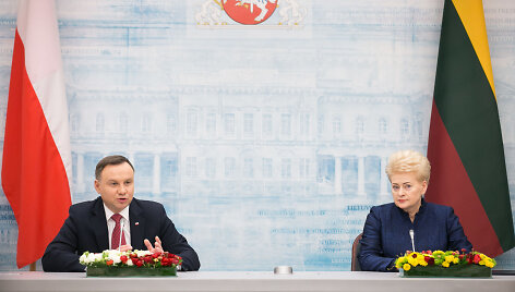 Andrzejus Duda ir Dalia Grybauskaitė
