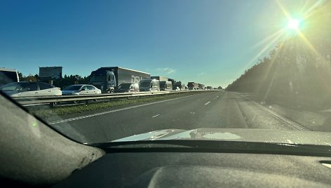 Spūstis autostradoje Vilnius-Kaunas