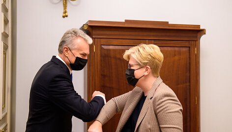Gitanas Nausėda susitiko su kandidate į ministres pirmininkes Ingrida &Scaron;imonyte