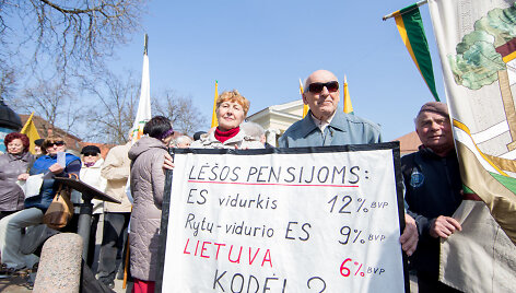 Pensininkams atstovaujančių organizacijų mitingas