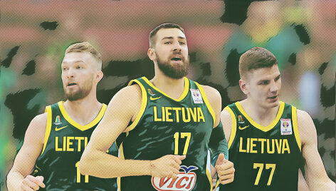 Domantas Sabonis, Jonas Valančiūnas ir Artūras Gudaitis