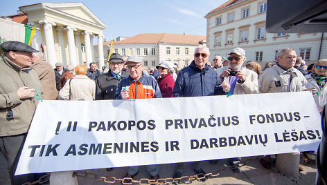 Pensininkams atstovaujančių organizacijų mitingas