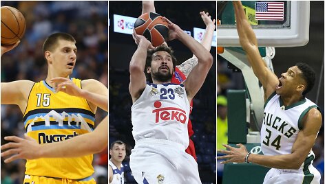 Nikola Jokičius, Sergio Llullas ir Giannis Antetokounmpo