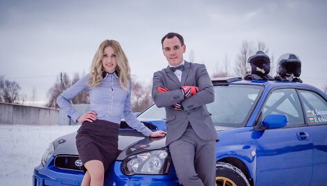 Renaldas &Scaron;einauskas ir Rūta Krik&scaron;čiūnaite prie naujojo &bdquo;Subaru Impreza WRX&ldquo;